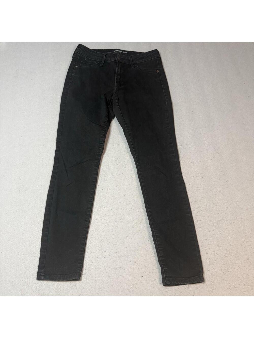 Old Navy Rockstar Super Skinny Jeans Womens 6 Short Black Charcoal Stretch Denim